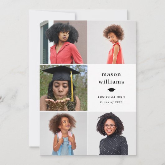 Collage Afstudeerder Foto Aankondiging (Voorkant)