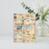 Collage air mail briefkaart (Staand voorkant)