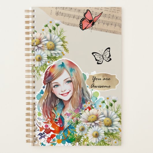 Collage Art April, Daisy Planner (Voorkant)