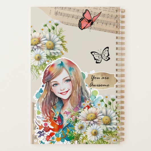 Collage Art April, Daisy Planner (Achterkant)