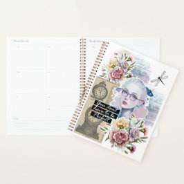 Collage Art Birthday Flowers Planner