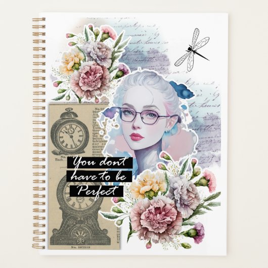 Collage Art Birthday Flowers Planner (Voorkant)