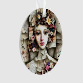 Collage Art | Een  Meisje gemaakt van Boekpagina's Ornament (voorkant)