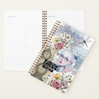 Collage Art January, Carnation Planner
