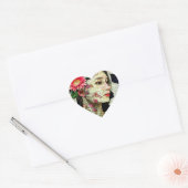 Collage Art |  Lady Typografie Hart Sticker (Envelop)
