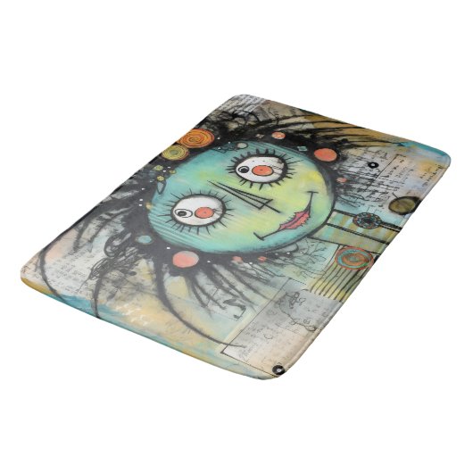 Collage Art Meisje Dame 10 Badmat (Gekanteld)