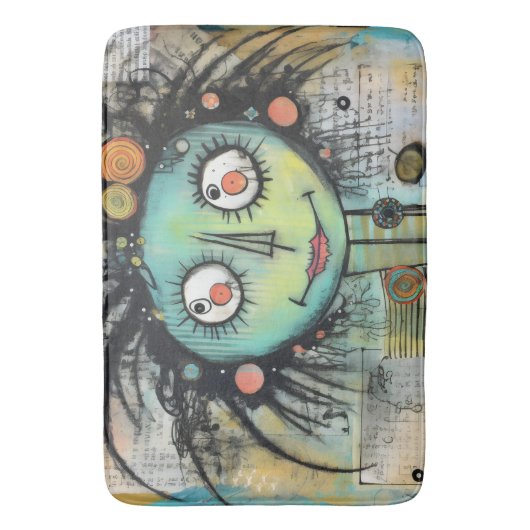 Collage Art Meisje Dame 10 Badmat (Voorkant Verticaal)