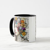 Collage Art |  Meisje met bloemen in haar haar Mok (Voorkant links)