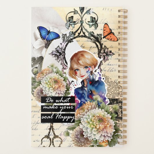 Collage Art November, Chrysanthemum Planner (Achterkant)