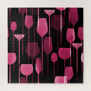 Collage Art: Partij Drink Patroon. Legpuzzel