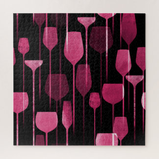 Collage Art: Partij Drink Patroon. Legpuzzel