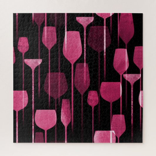 Collage Art: Partij Drink Patroon. Legpuzzel (Verticaal)
