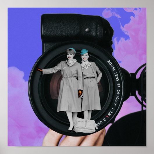 Collage Art Print "Vriendelijke luchten" (Voorkant)