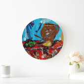 Collage Art stillLife Naturemort Pop Art Wall Clok Grote Klok (Huis)