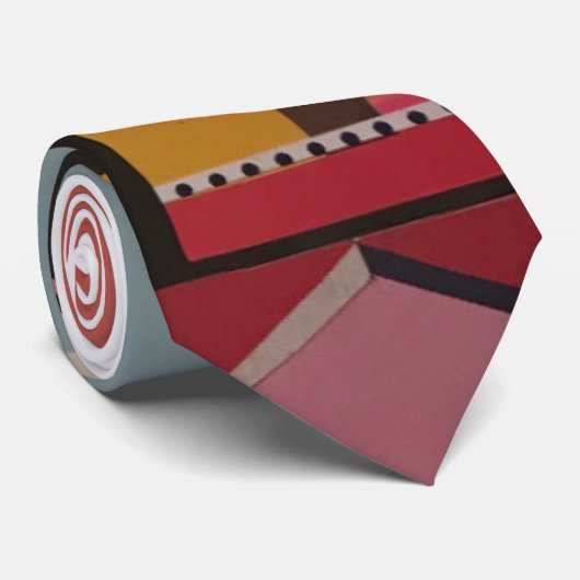 Collage art stropdas (Opgerold)