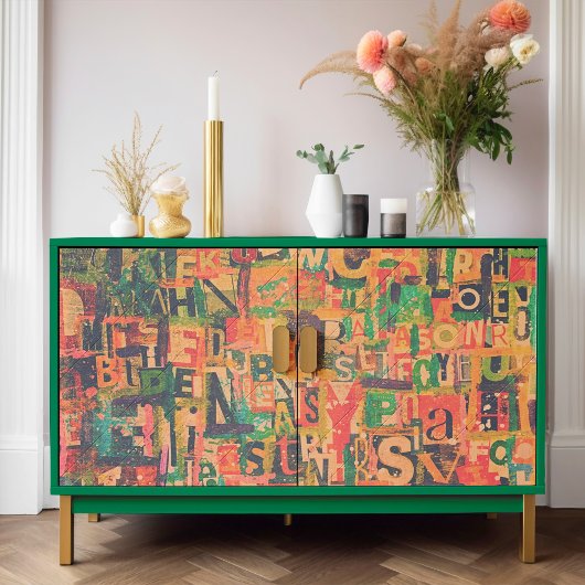 Collage Art Wrapping of Decoupage Papier