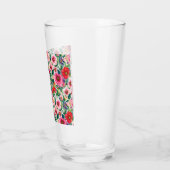 Collage, bloemenmotief, waterverf 2 glas (Links)