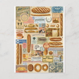 Collage boulangerie en kikkers briefkaart
