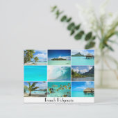Collage briefkaart Franse Polynesiaanse eilanden (Staand voorkant)