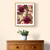 Collage Butterfly en Rozen Decoratief Poster