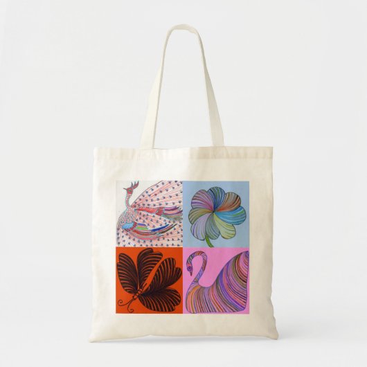 Collage canvas tas van Daisy (Voorkant)