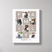 Collage-canvas voor gezinfoto's canvas afdruk (Voorkant)