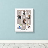 Collage-canvas voor gezinfoto's canvas afdruk (Insitu (Houten vloer))