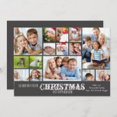Collage Chalkboard-fotokaart Feestdagenkaart (Voorkant / Achterkant)
