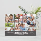 Collage Chalkboard-fotokaart Feestdagenkaart (Staand voorkant)