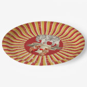 Collage Circus Olifant  Stripe Poster Papieren Bordje (Gekanteld)