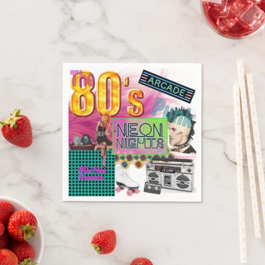 Collage Cocktail Napkin 80 jaar Servetten (Insitu)