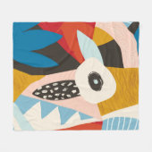 Collage contemporary floral hawaiian pattern in. S Fleece Deken (Voorkant (Horizontaal))