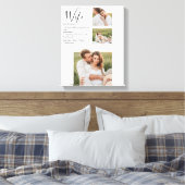 Collage Couple Foto en roomRomantische Wife Gift Canvas Afdruk (Insitu (Slaapkamer))