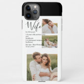 Collage Couple Foto en roomRomantische Wife Gift iPhone Hoesje (Achterkant)