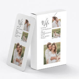 Collage Couple Foto en roomRomantische Wife Gift Pokerkaarten