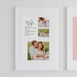 Collage Couple Foto en roomRomantische Wife Gift Poster<br><div class="desc">Collage Couple Foto en roomRomantische Wife Gift</div>