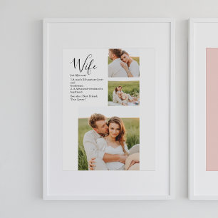 Collage Couple Foto en roomRomantische Wife Gift Poster