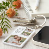 Collage Couple Foto en roomRomantische Wife Gift Sleutelhanger (Voorkant Rechts)