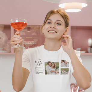 Collage Couple Foto en roomRomantische Wife Gift T-shirt