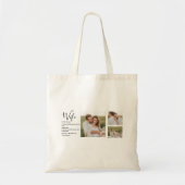 Collage Couple Foto en roomRomantische Wife Gift Tote Bag (Voorkant)