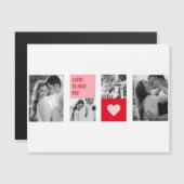 Collage Couple Foto | Moderne Valentijnse cadeau (Voorkant / Achterkant)