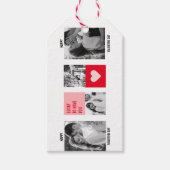 Collage Couple Foto | Moderne Valentijnse cadeau Cadeaulabel (Voorkant)