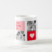 Collage Couple Foto | Moderne Valentijnse cadeau Koffiemok (Center)