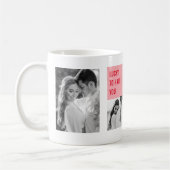 Collage Couple Foto | Moderne Valentijnse cadeau Koffiemok (Links)