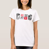 Collage Couple Foto | Moderne Valentijnse cadeau T-shirt (Voorkant)
