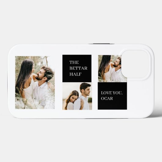 Collage Couple Foto | Valentijn Cadeau Case-Mate iPhone Case (Achterkant (horizontaal))