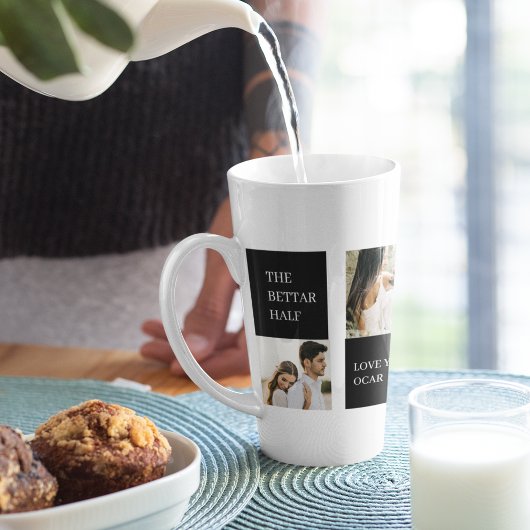 Collage Couple Foto | Valentijn Cadeau Latte Mok
