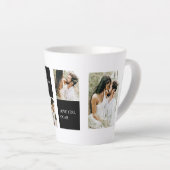 Collage Couple Foto | Valentijn Cadeau Latte Mok (Rechterhoek)