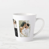 Collage Couple Foto | Valentijn Cadeau Latte Mok (Rechts)