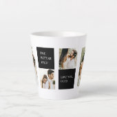 Collage Couple Foto | Valentijn Cadeau Latte Mok (Voorkant)